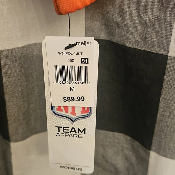 Women's Black and Orange Sequin Varsity Jacket - Picture 3 of 5